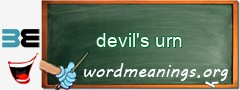 WordMeaning blackboard for devil's urn